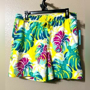Cubavera Mens Vibrant Tropical Swim Shorts SZ LG NWT